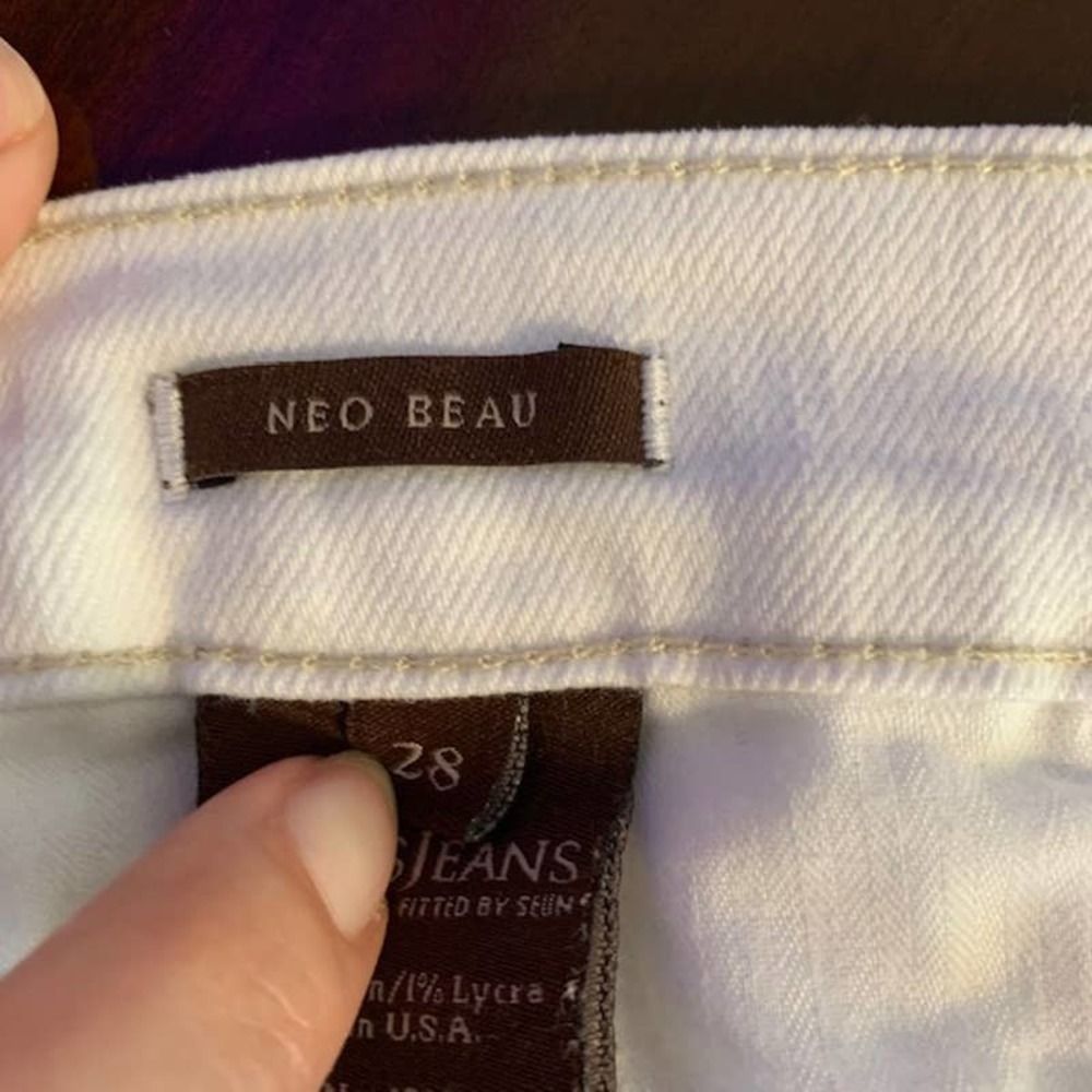 JAMES Jeans White Straight Leg Size 28 Neo Beau 99% Cotton - Picture 4 of 6